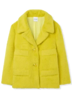 Clearance St. John Brushed Suri Alpaca Jacket CITRINE