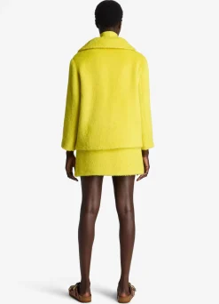 Clearance St. John Brushed Suri Alpaca Jacket CITRINE