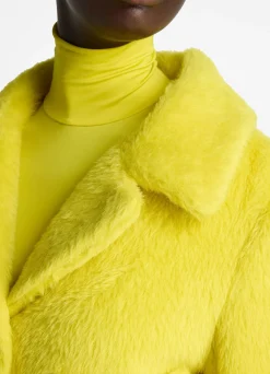 Clearance St. John Brushed Suri Alpaca Jacket CITRINE