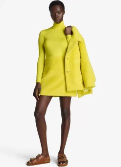 Hot St. John Brushed Suri Alpaca Skirt CITRINE