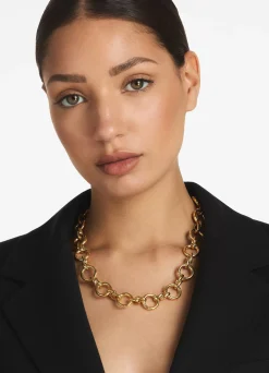 Clearance St. John Christina Caruso Italian Chain Necklace Gold