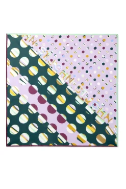 Discount St. John Collage Dot Silk Scarf Amethyst Multi