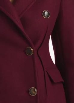 Online St. John Double-Face Wool and Cashmere Blend Jacket Mulberry