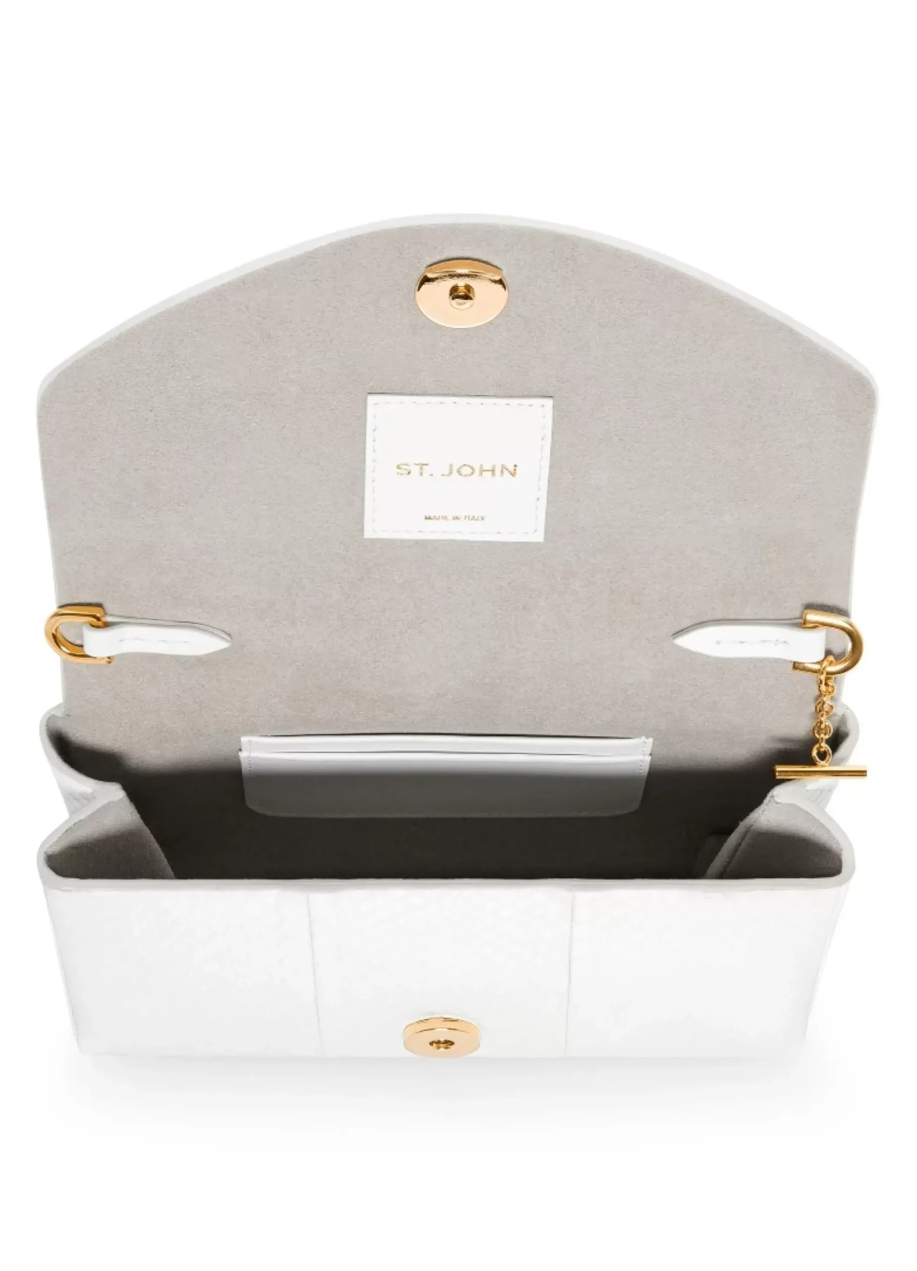 Online St. John Elaphe Water Snake Micro Handbag White