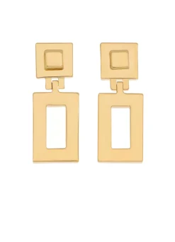 Hot St. John Geo Cut Out Earrings Gold