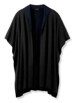 Discount St. John Jacquard Knit Cape Black/Navy