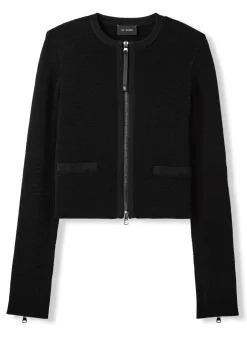 Discount St. John Knit Zip Jacket Black