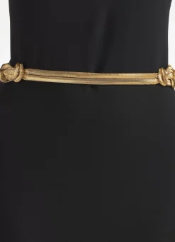 Clearance St. John Knotted Snake Chain Belt Polished Gold