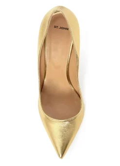 Online St. John Laminated Leather Pump Gold
