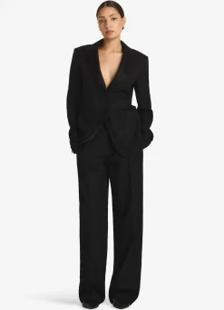 Best St. John Leopard Print Wool Jacquard Jacket Black