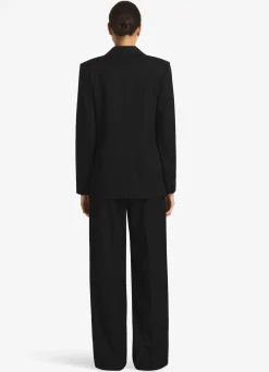 Best St. John Leopard Print Wool Jacquard Jacket Black