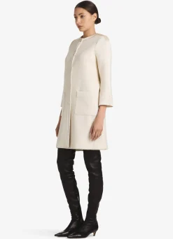 Outlet St. John Light Sequin Knit Jacket Ecru