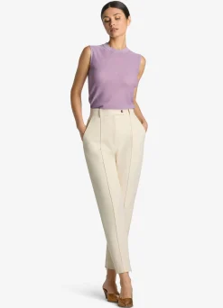 Clearance St. John Lurex Jersey Knit Shell Amethyst