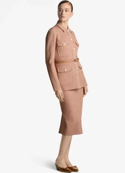 Sale St. John Lurex Knit Jacket Blossom/Lurex Multi