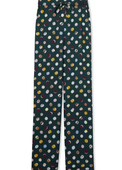 Clearance St. John Patchwork Polka Dot Pant Spruce Multi