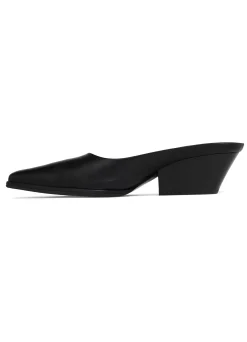Online St. John Pleated Leather Mule Black