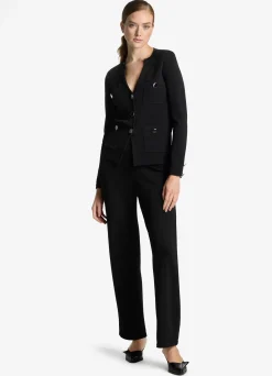 New St. John Santiago Knit Button Jacket Black