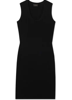 Clearance St. John Santiago Knit Scoop Neck Dress Black
