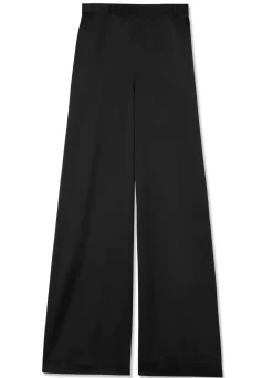 New St. John Satin Pull-On Pants Black