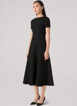 Online St. John Short Sleeve Dress Black
