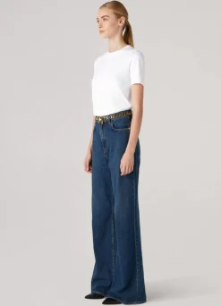 New St. John Short Sleeve Jersey Top White