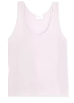 St. John Silk Crepe De Chine Shell Spruce