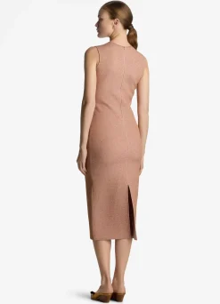 Best St. John Sleeveless Lurex Knit Dress Blossom/Lurex Multi