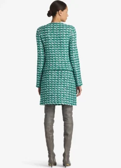 Hot St. John Soft Slub Wool Tweed Jacket Teal Multi