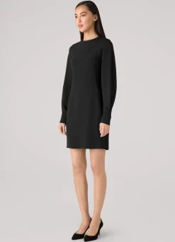Sale St. John Stretch Cady Dress Black