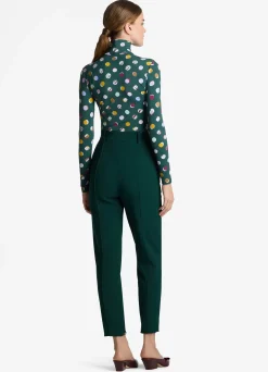 Best St. John Stretch Cady High Waist Pant Spruce