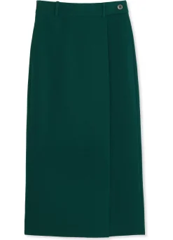 Hot St. John Stretch Cady Skirt Spruce