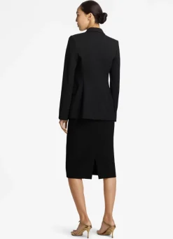 Outlet St. John Stretch Crepe Suiting Skirt Black