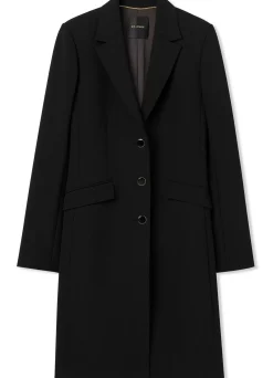 Sale St. John Stretch Crepe Suiting Topper Black