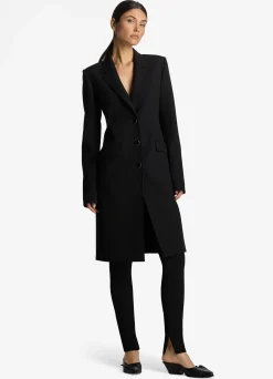 Sale St. John Stretch Crepe Suiting Topper Black
