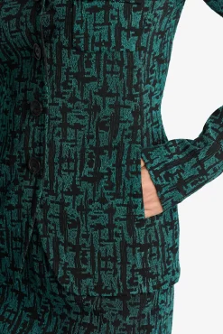 Discount St. John Stretch Geo Jacquard Skirt Spruce/Black Multi