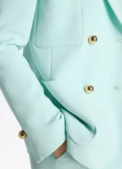 Clearance St. John Stretch Italian Knit Cady Jacket Mint