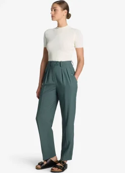 Best St. John Stretch Knit Short Sleeve Top Ecru