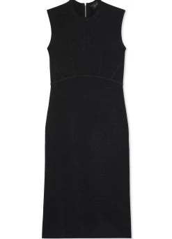 Hot St. John Stretch Lurex Piqué Dress Black
