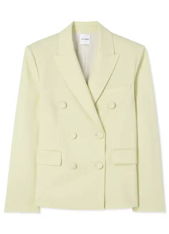 New St. John Stretch Wool Grain de Poudre Jacket Light Hyacinth