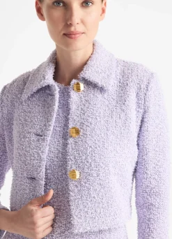 Outlet St. John Textured Eyelash Knit Jacket LLIM