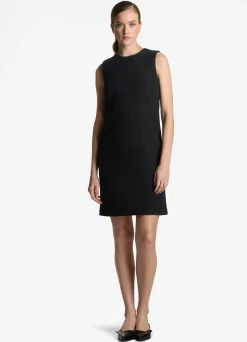 Hot St. John Textured Tweed Shift Dress Black