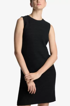 Hot St. John Textured Tweed Shift Dress Black
