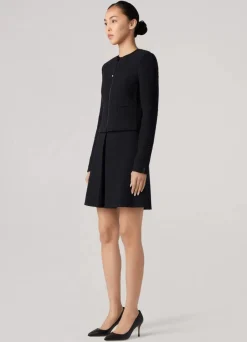 Online St. John Textured Tweed Skirt Black