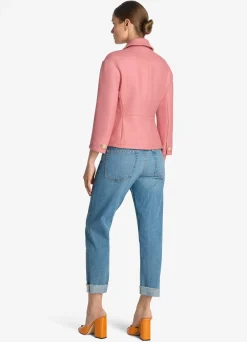 Sale St. John Textured Wool Short Jacket Rouge