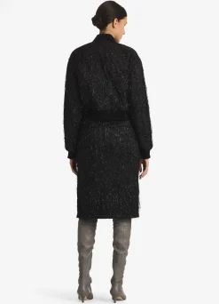 Outlet St. John Tinsel Taffeta Bomber Jacket Black