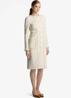 Online St. John Woven Patch Pocket Jacket Ecru