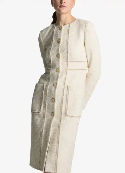 Online St. John Woven Patch Pocket Jacket Ecru