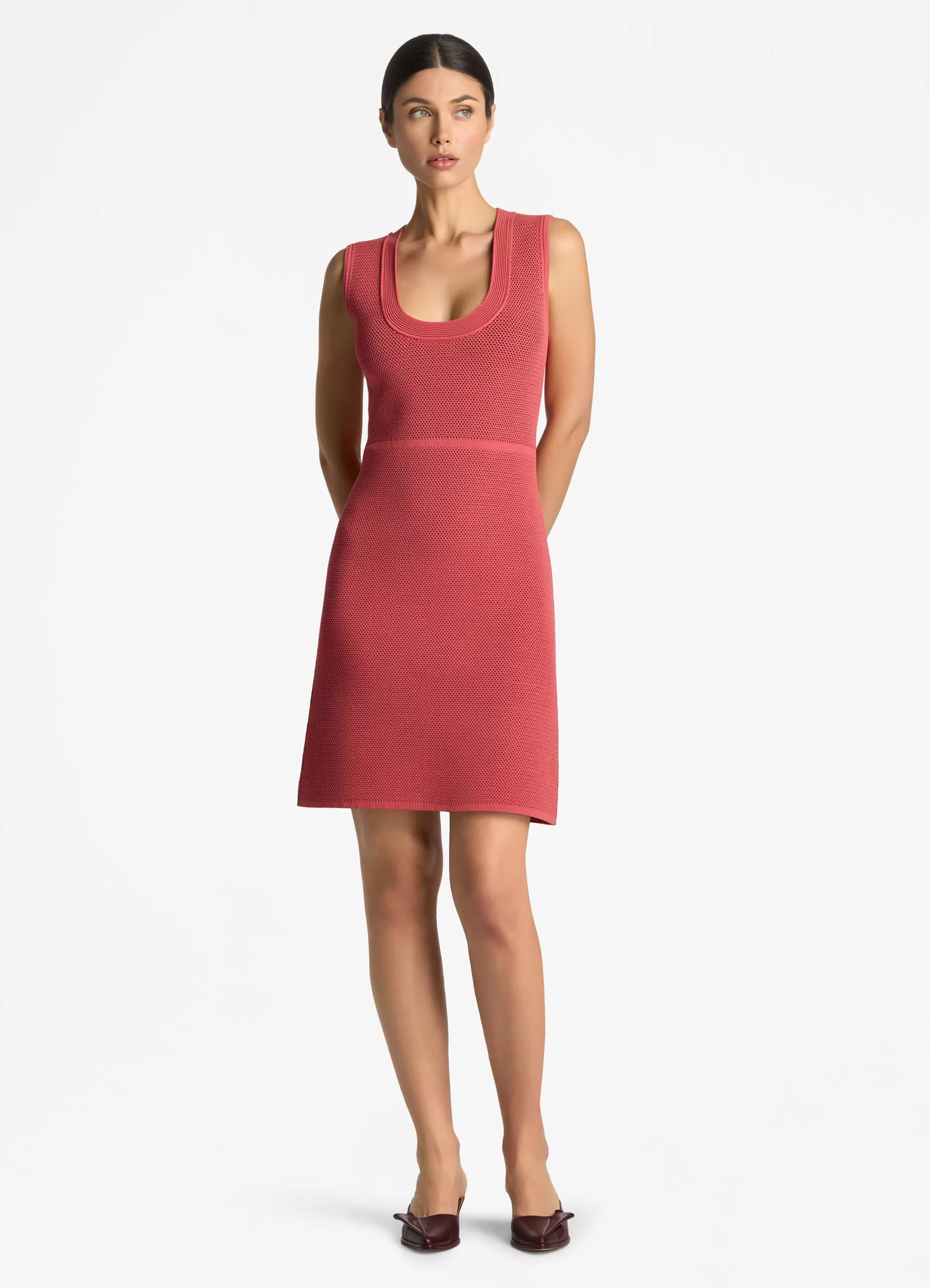 St. John Bi-Tonal Stretch Knit Dress | KNIT DRESSES | DAY DRESSES