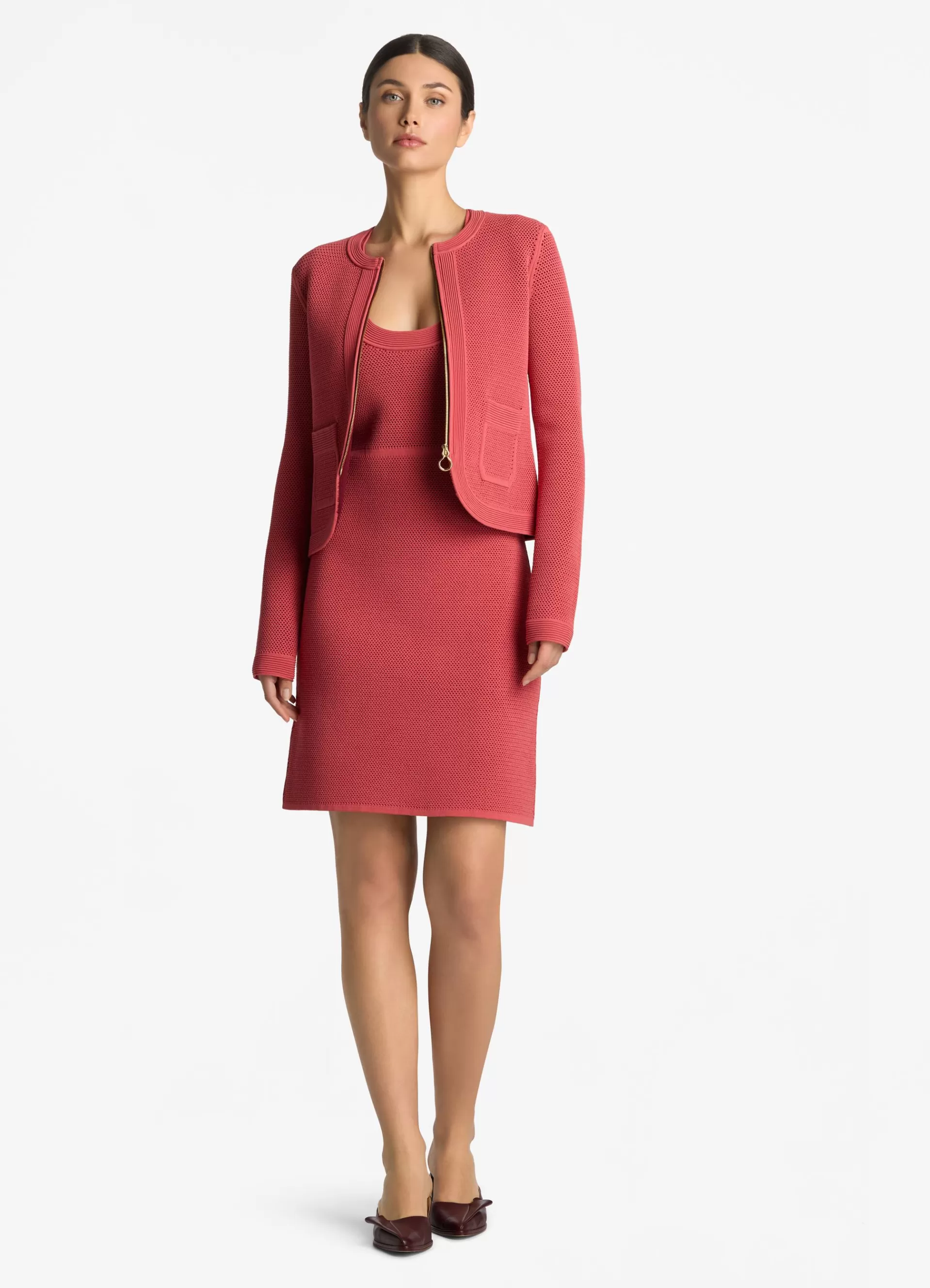St. John Bi-Tonal Stretch Knit Jacket | COORDINATING SETS | LIGHT JACKETS