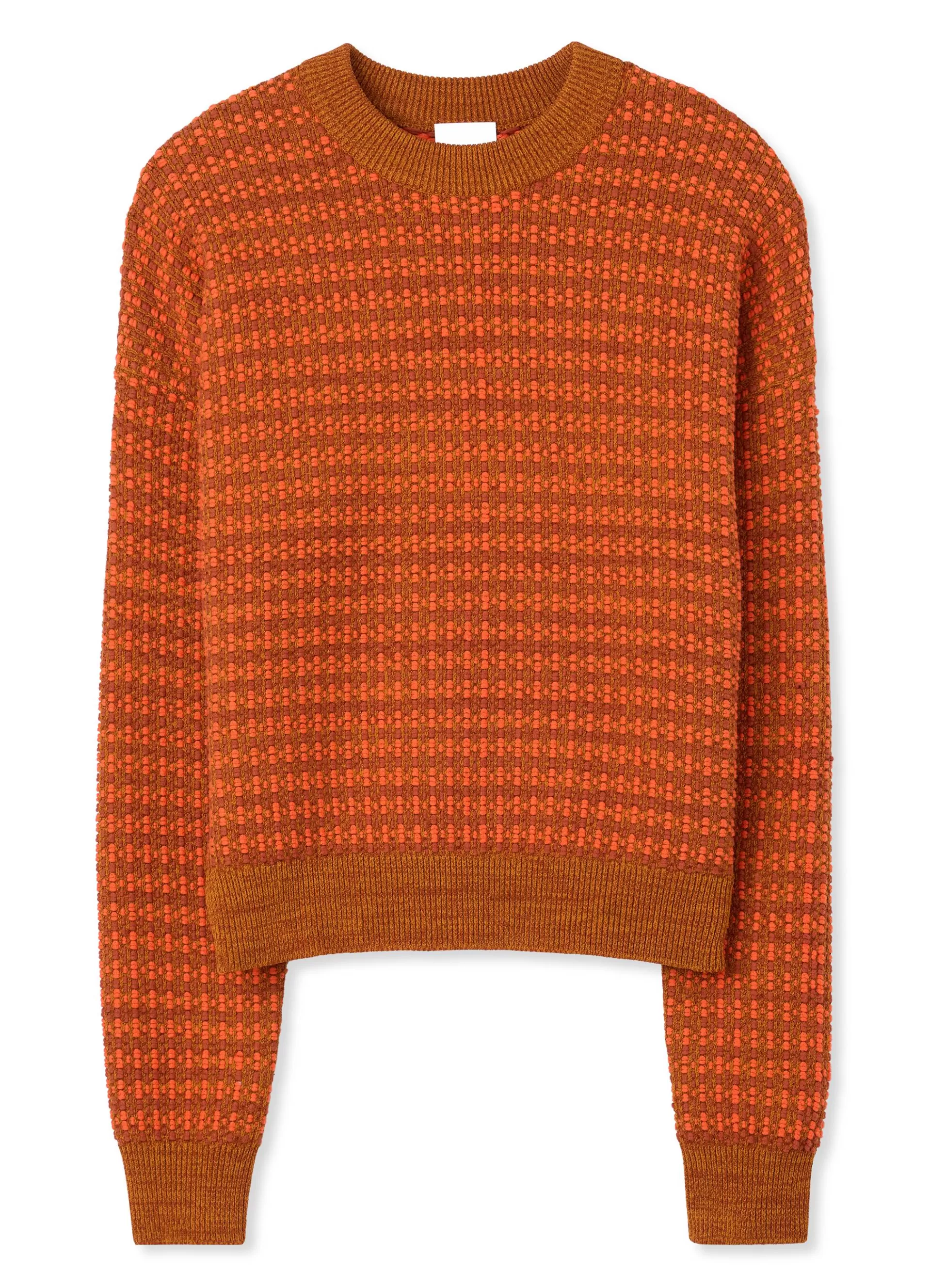 St. John Bi-Tonal Textured Stretch Knit Sweater | ELEVATED ESSENTIALS | TRANSITIONAL CLOTHING
